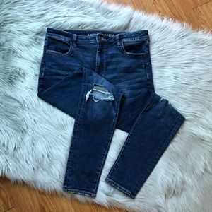 ae next level distressed super hi rise jegging 14
